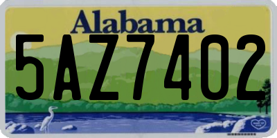 AL license plate 5AZ7402