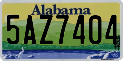 AL license plate 5AZ7404