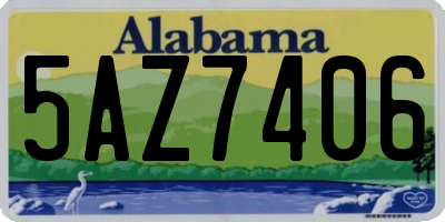 AL license plate 5AZ7406