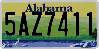 AL license plate 5AZ7411