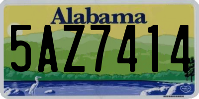 AL license plate 5AZ7414