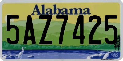 AL license plate 5AZ7425