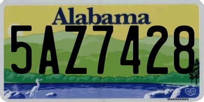 AL license plate 5AZ7428