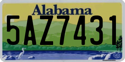 AL license plate 5AZ7431