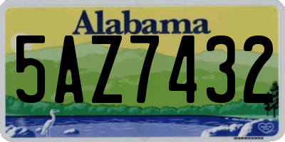 AL license plate 5AZ7432