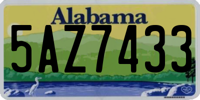AL license plate 5AZ7433