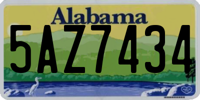 AL license plate 5AZ7434