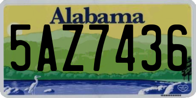 AL license plate 5AZ7436