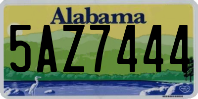 AL license plate 5AZ7444