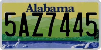 AL license plate 5AZ7445