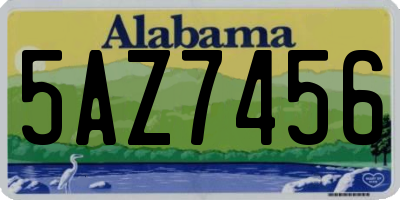 AL license plate 5AZ7456