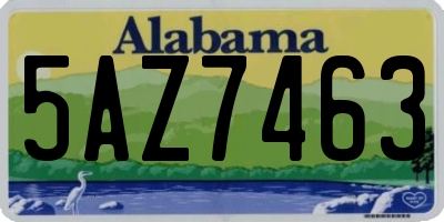 AL license plate 5AZ7463