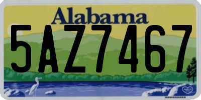 AL license plate 5AZ7467