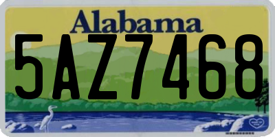 AL license plate 5AZ7468