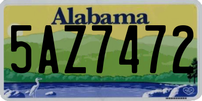 AL license plate 5AZ7472