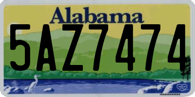 AL license plate 5AZ7474