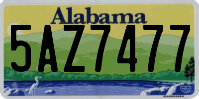 AL license plate 5AZ7477