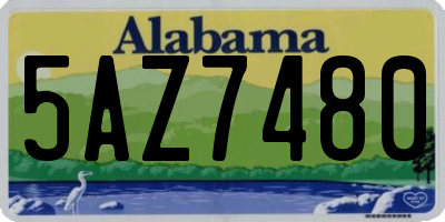 AL license plate 5AZ7480