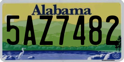 AL license plate 5AZ7482