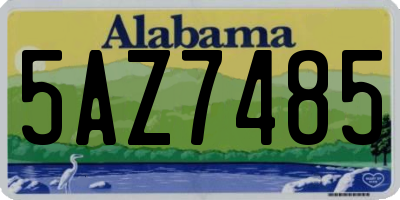 AL license plate 5AZ7485