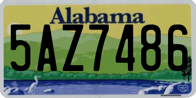 AL license plate 5AZ7486