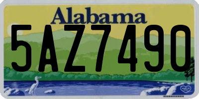 AL license plate 5AZ7490