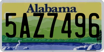 AL license plate 5AZ7496