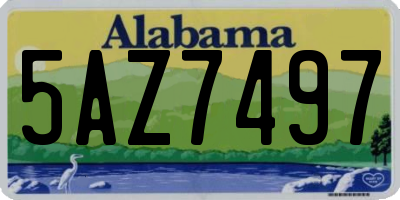 AL license plate 5AZ7497