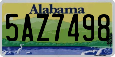 AL license plate 5AZ7498