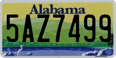 AL license plate 5AZ7499