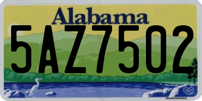 AL license plate 5AZ7502
