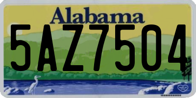 AL license plate 5AZ7504