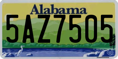 AL license plate 5AZ7505