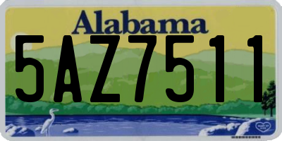 AL license plate 5AZ7511