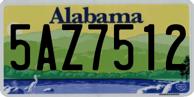 AL license plate 5AZ7512