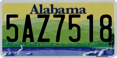 AL license plate 5AZ7518