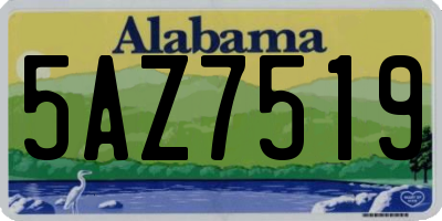 AL license plate 5AZ7519