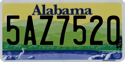 AL license plate 5AZ7520