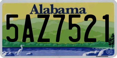 AL license plate 5AZ7521