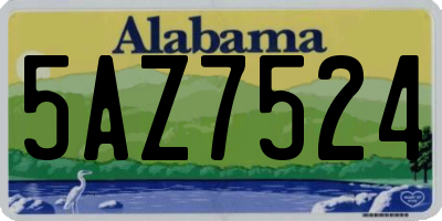 AL license plate 5AZ7524