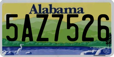 AL license plate 5AZ7526