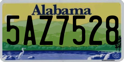 AL license plate 5AZ7528