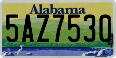 AL license plate 5AZ7530