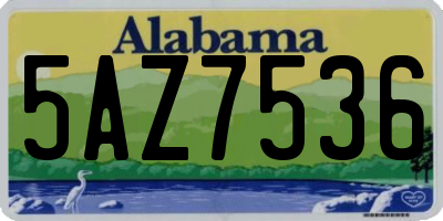 AL license plate 5AZ7536