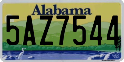 AL license plate 5AZ7544