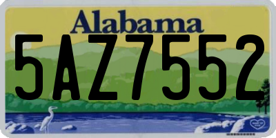 AL license plate 5AZ7552
