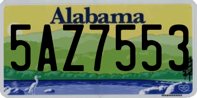 AL license plate 5AZ7553