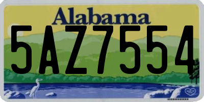 AL license plate 5AZ7554