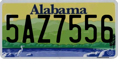 AL license plate 5AZ7556