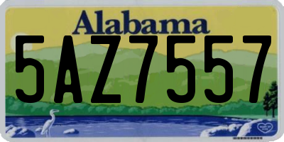 AL license plate 5AZ7557